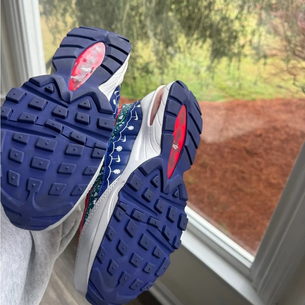 Nike air max 95 Christmas sweater red white blue 6.5 8 - Picture 5 of 6